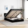 vidaXL Ottoman-Bett mit Matratze Schwarz 140x200 cm Stoff