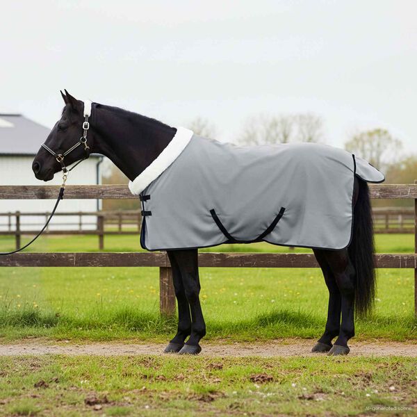 vidaXL Pferdedecke Dunkelgr&uuml;n 95 cm Polarfleece