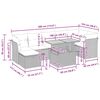 vidaXL 8-tlg. Garten-Sofagarnitur mit Kissen Schwarz Poly Rattan