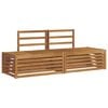vidaXL Outdoor-Sofagarnitur 2 St&uuml;ck Natur 182,5 x 63 x 73 cm