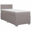 vidaXL Boxspringbett mit Matratze mit Kopfteil Taupe 80 x 200 cm Stoff