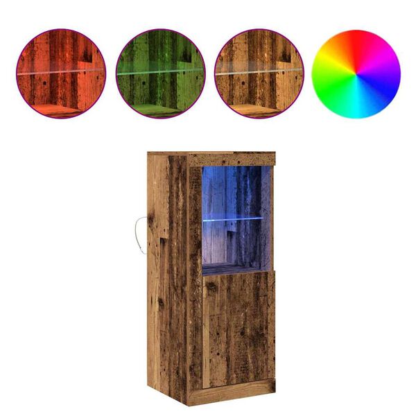 vidaXL LED-Sideboard Braun 41 x 37 x 100 cm Holzwerkstoff