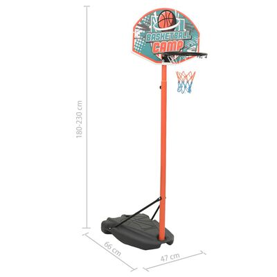 vidaXL Tragbares Basketball-Set Verstellbar 180-230 cm