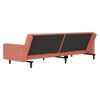 vidaXL Schlafsofa 2-Sitzer mit Fu&szlig;hocker Rosa Samt