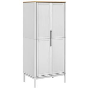 vidaXL Kleiderschrank FLORO Wei&szlig; 77x53x171 cm Massivholz Kiefer