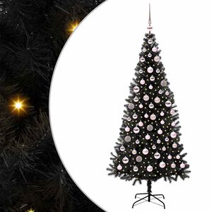 vidaXL Weihnachtsbaum Schwarz 180 cm PVC