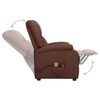 vidaXL Massagesessel mit Aufstehhilfe Braun Kunstleder