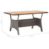 vidaXL 3-tlg. Garten-Lounge-Set mit Kissen Poly Rattan Grau