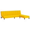 vidaXL Schlafsofa 2-Sitzer mit Hocker Gelb Samt