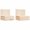 vidaXL Nachttisch 2 stk. Braun 42 x 32,5 x 40 cm Massivholz Kiefer