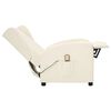 vidaXL Ohrensessel mit Massagefunktion Creme Kunstleder