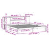 vidaXL Massivholzbett mit Regal ohne Matratze Wei&szlig; 200x200 cm Kiefer