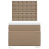 vidaXL Boxspringbett mit Matratze Cappuccino-Braun 90x200cm Kunstleder