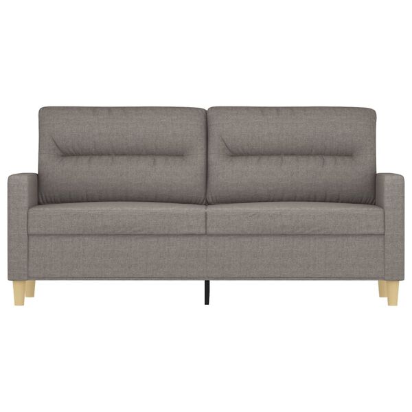 vidaXL 2-Sitzer-Sofa Taupe 140 cm Stoff