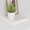 vidaXL Schweberegal Hochglanz-Wei&szlig; 23x23,5x3,8 cm MDF