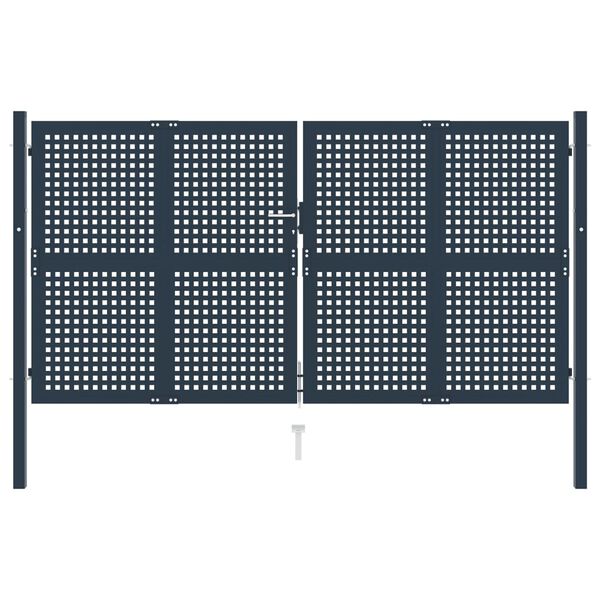 vidaXL Zauntor Anthrazit 306x200 cm Stahl