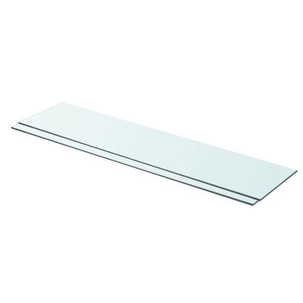 vidaXL Regalb&ouml;den 2 Stk. Glas Transparent 90x20 cm