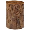 vidaXL Mosaik Hocker Braun Massivholz Teak