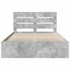 vidaXL Bettrahmen Beton Grau 150 x 200 cm Massives Kiefernholz
