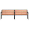 vidaXL Gartenbank Braun 231 cm Holz & Pulverbeschichteter Stahl