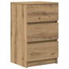 vidaXL Nachttische mit 3 Schubladen 2 Stk. Artisan-Eiche 39x35x65 cm