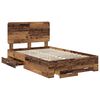 vidaXL Bettrahmen mit Kopfteil Altholz 120 x 190 cm Holzwerkstoff