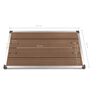 vidaXL Gartendusche mit Brauner Bodenplatte 225 cm Edelstahl