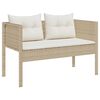 vidaXL Garten-Sofa-Set 6 pcs Beige und Creme Poly-Rattan