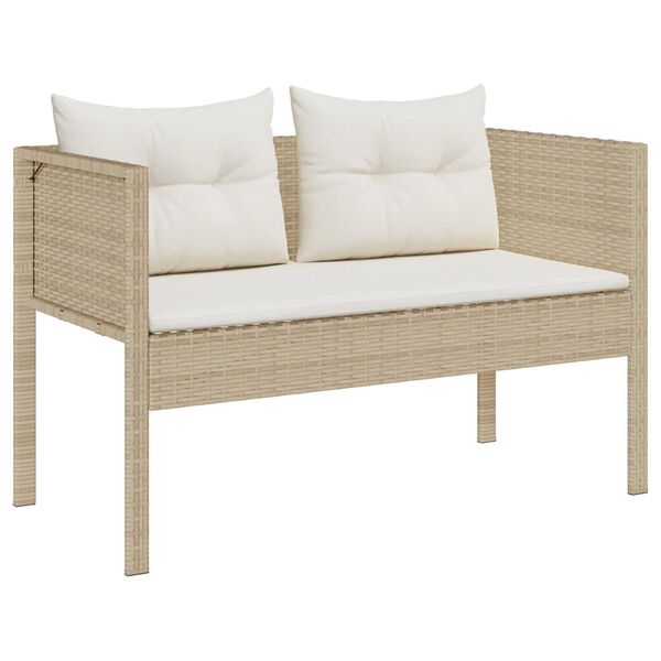 vidaXL Garten-Sofa-Set 6 pcs Beige und Creme Poly-Rattan