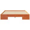 vidaXL Bodenbettgestell Braun 135 x 190 cm Massivholz Kiefer