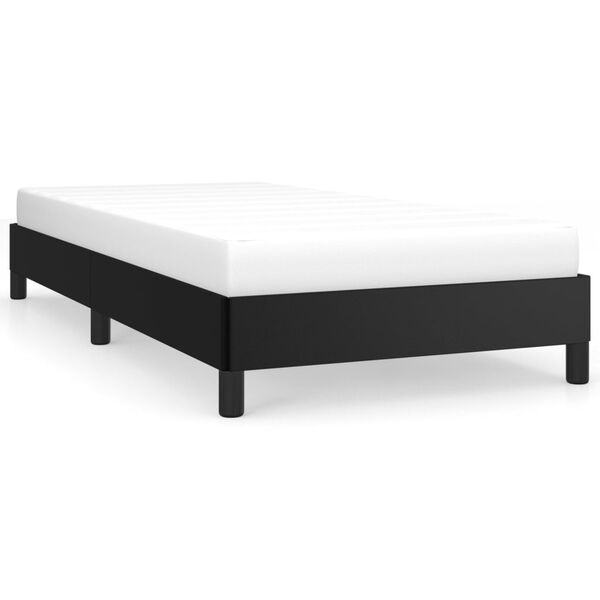 vidaXL Bettgestell Schwarz 90x190 cm Kunstleder