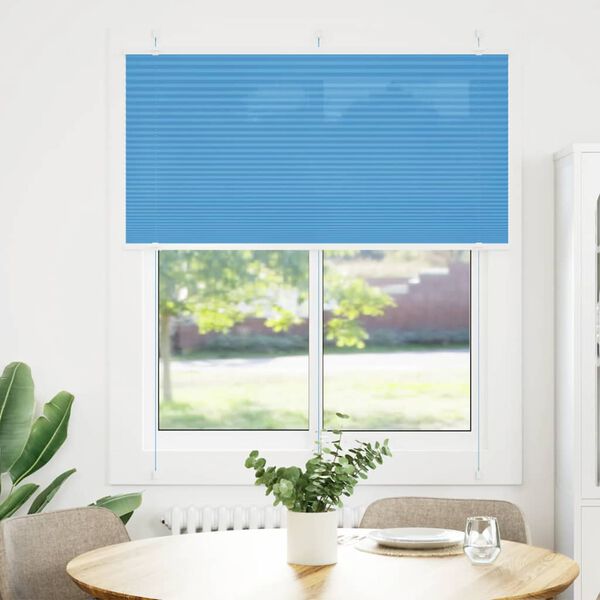 vidaXL Plissee Blau 120x150 cm Stoffbreite 119,4 cm Polyester