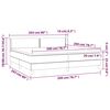 vidaXL Boxspringbett mit Matratze Hellgrau 200x200 cm Stoff
