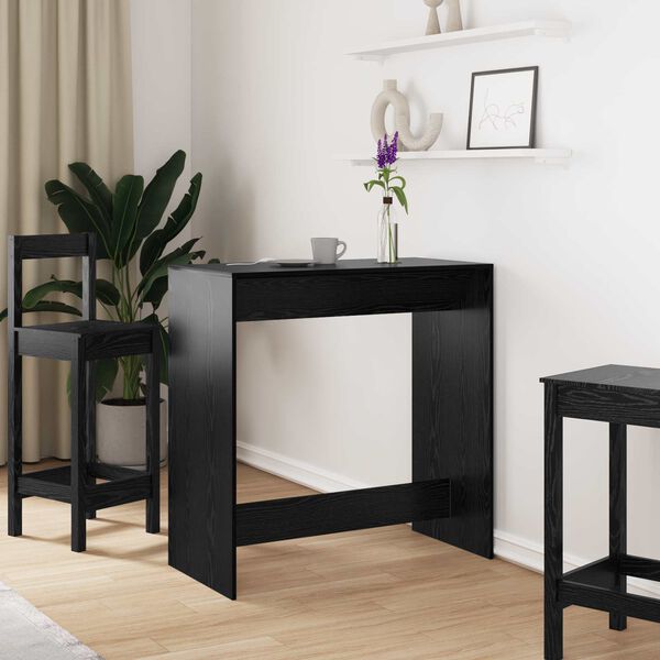 vidaXL Bartisch Schwarz Eichen-Optik 102 x 50 x 103,5 cm Holzwerkstoff