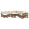 vidaXL Gartensofa-set 12 pcs Beige und Cremewei&szlig; Poly-Rattan