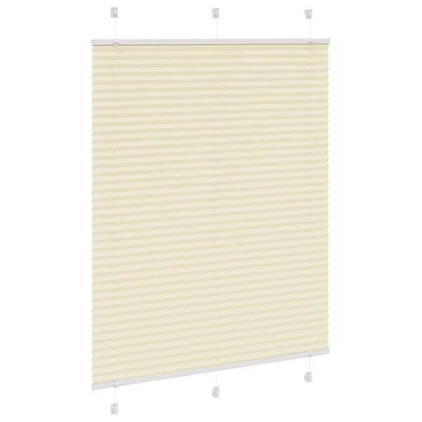 vidaXL Plissee Creme 105x100 cm Stoffbreite 104,4 cm Polyester