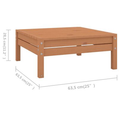 vidaXL 6-tlg. Garten-Lounge-Set Massivholz Kiefer Honigbraun