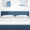vidaXL LED Kopfteil mit LED-Lichtleisten Blau 160 cm Polyester