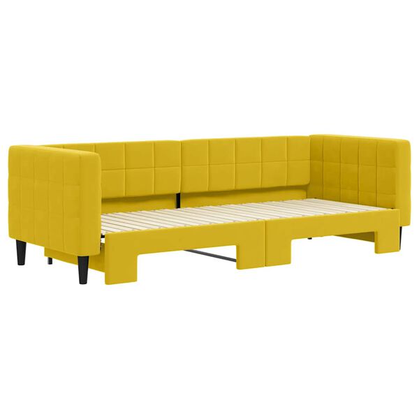 vidaXL Tagesbett Ausziehbar Gelb 80x200 cm Samt
