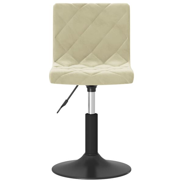 vidaXL Esszimmerstuhl Drehbar Creme Samt