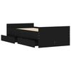 vidaXL Bettgestell mit Schubladen Schwarz 90x200 cm