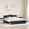 vidaXL Bettrahmen Schwarz 180 x 200 cm Massives Kiefernholz