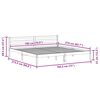 vidaXL Bettrahmen Braun 215,5 x 185,5 x 69,5 cm Massivholz Kiefer