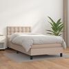 vidaXL Boxspringbett mit Matratze Cappuccino-Braun 90x200cm Kunstleder