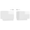 vidaXL TV-Schrank mit LED-Leuchten Hochglanz-Wei&szlig; 260x35x40 cm