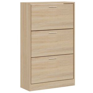 vidaXL Schuhschrank Sonoma-Eiche 63x24x103 cm Holzwerkstoff