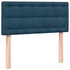 vidaXL Boxspringbett mit Matratze & LED Dunkelblau 80x210 cm Samt