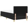 vidaXL LED Boxspringbett mit Matratze Schwarz 100 x 200 cm Stoff