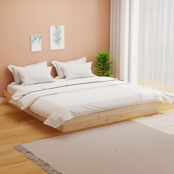 vidaXL Massivholzbett ohne Matratze 160x200 cm