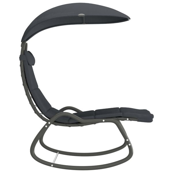 vidaXL Garten-Schaukelstuhl Grau 160 x 80 x 195 cm Stoff